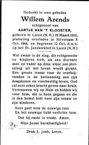 Arends, Willem (1910-1944)