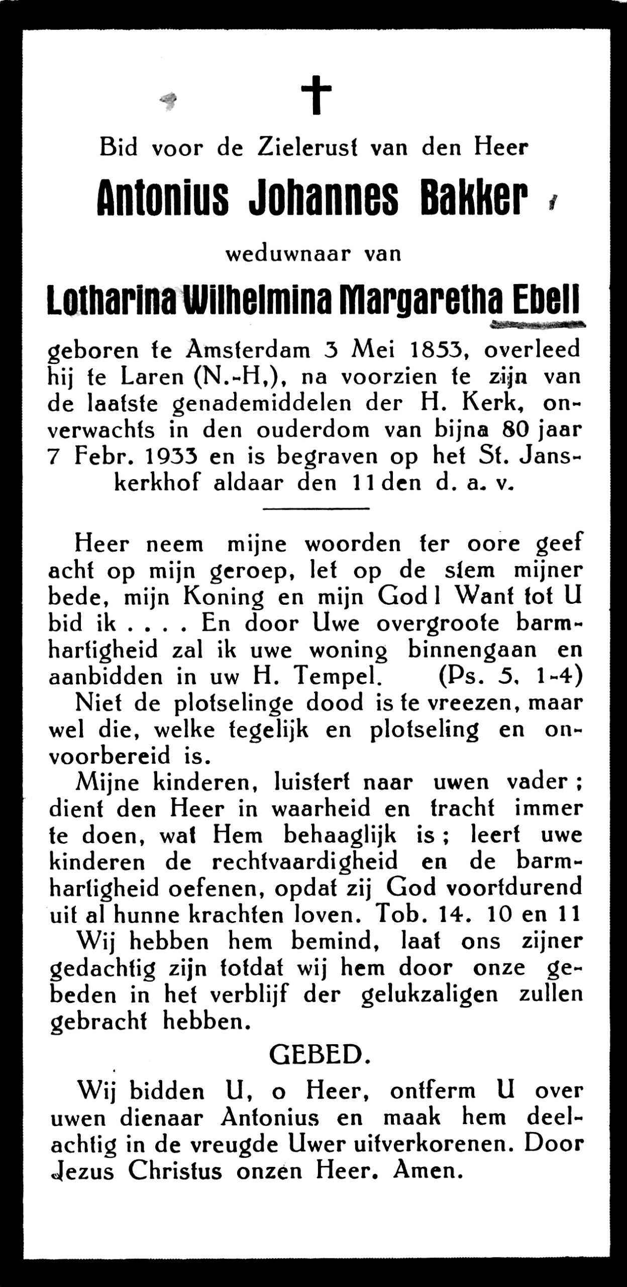 Bakker, Antonius Johannes (1853-1933)