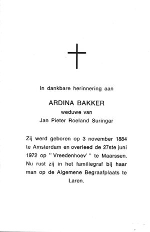 Bakker, Ardina (1884-1972)