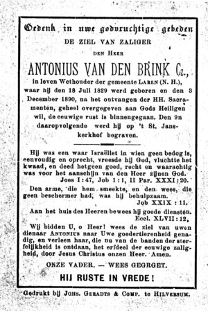 Brink, Antonius van den (1829-1890)