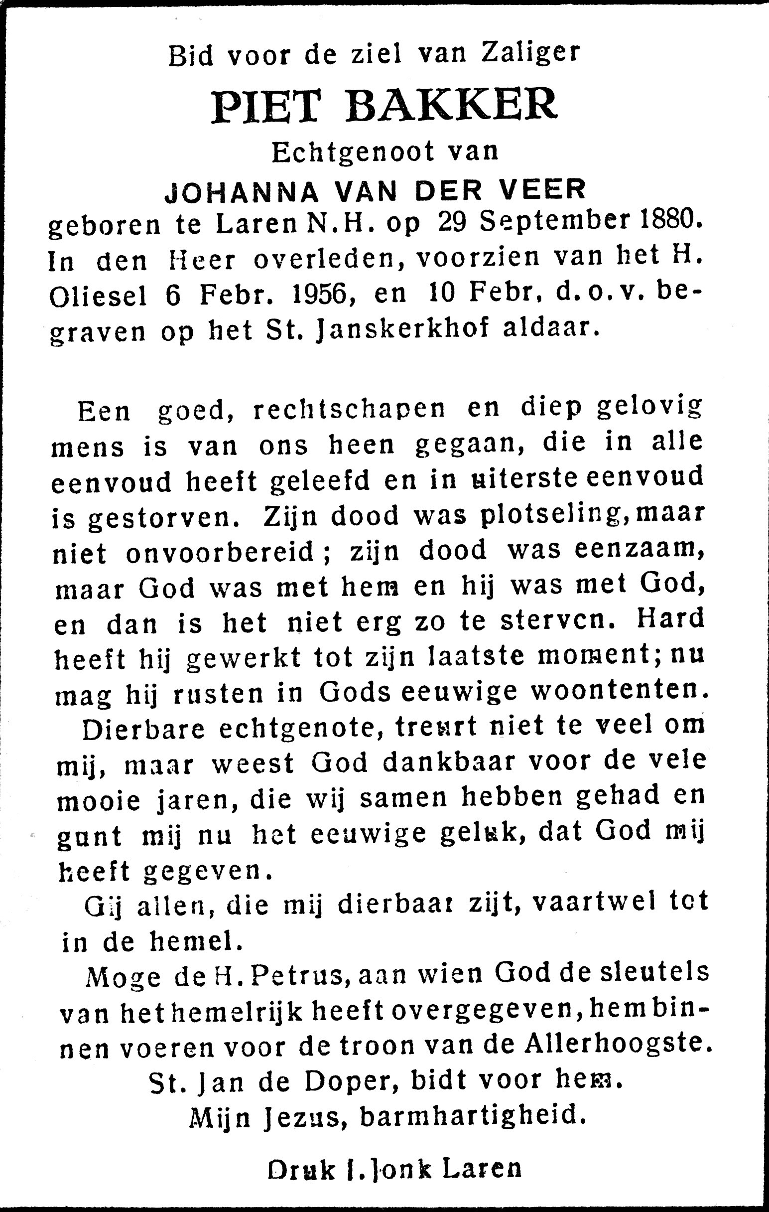 Bakker, Piet (1880-1956)