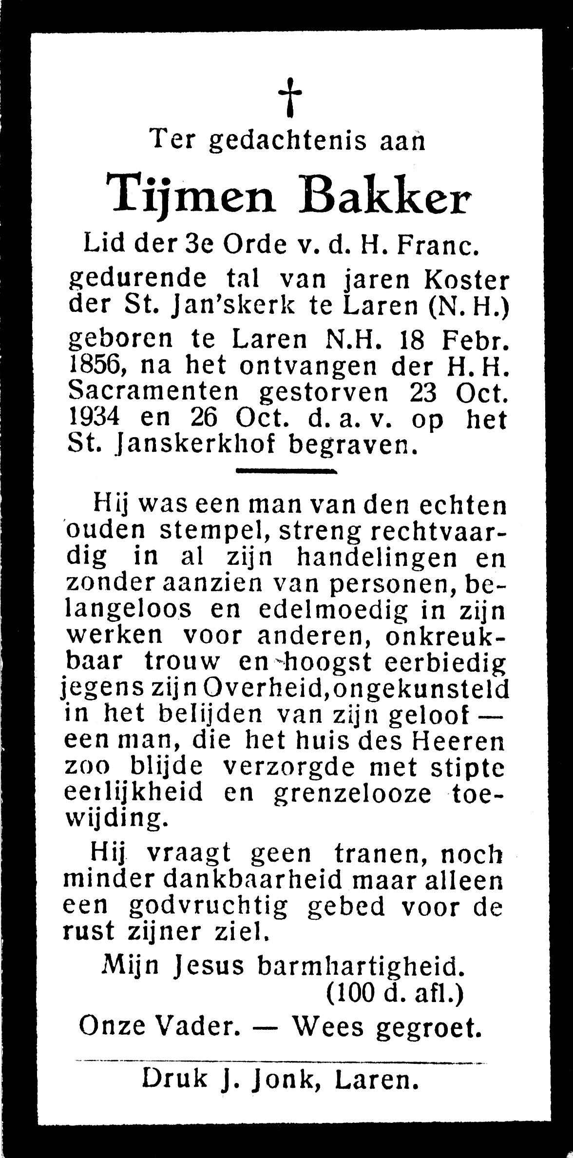 Bakker, Tijmen (1856-1934)